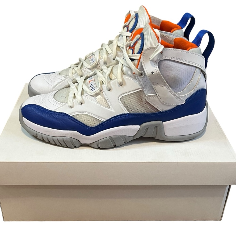 Jordan Jumpman Two Trey White Hyper Royal Men's Basketball Shoes in box size 11 - Picture 4 of 11